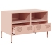 Mueble para TV acero laminado en frío rosa 68x39x43,5 cm