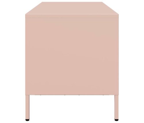 Mueble para TV acero laminado en frío rosa 68x39x43,5 cm