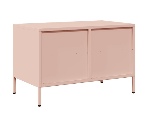 Mueble para TV acero laminado en frío rosa 68x39x43,5 cm