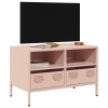 Mueble para TV acero laminado en frío rosa 68x39x43,5 cm