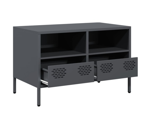 Mueble para TV acero laminado en frío antracita 68x39x43,5 cm