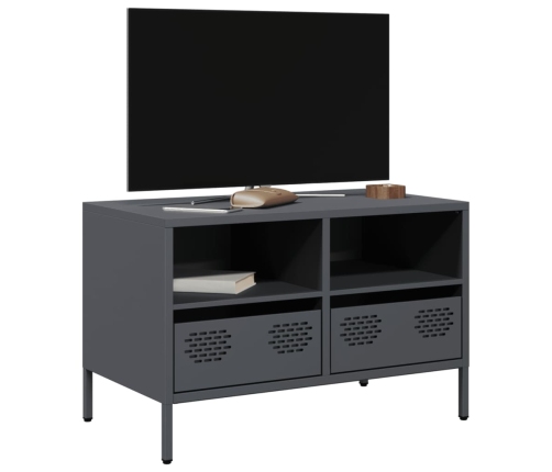 Mueble para TV acero laminado en frío antracita 68x39x43,5 cm