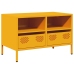 Mueble TV acero laminado en frío amarillo mostaza 68x39x43,5 cm