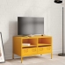 Mueble TV acero laminado en frío amarillo mostaza 68x39x43,5 cm