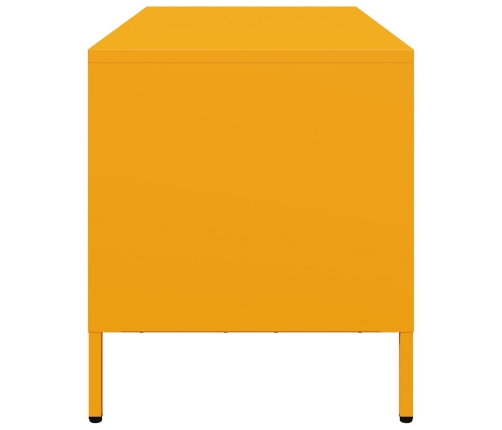 Mueble TV acero laminado en frío amarillo mostaza 68x39x43,5 cm