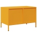 Mueble TV acero laminado en frío amarillo mostaza 68x39x43,5 cm