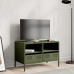 Mueble para TV acero laminado en frío verde oliva 68x39x43,5 cm