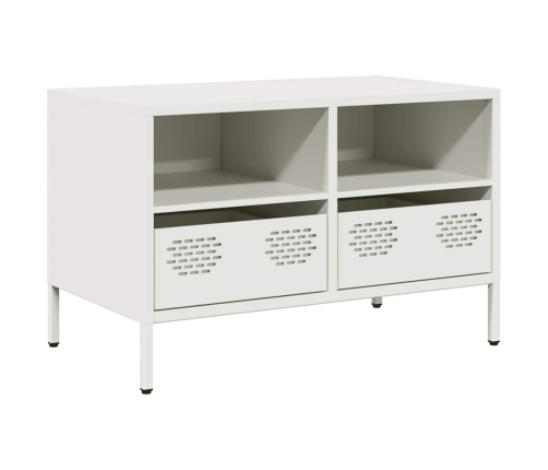 Mueble para TV acero laminado en frío blanco 68x39x43,5 cm