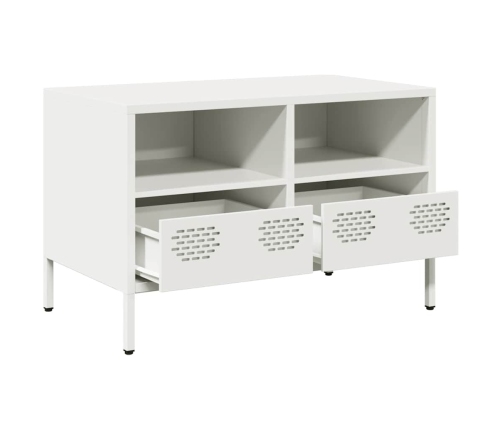 Mueble para TV acero laminado en frío blanco 68x39x43,5 cm