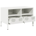 Mueble para TV acero laminado en frío blanco 68x39x43,5 cm