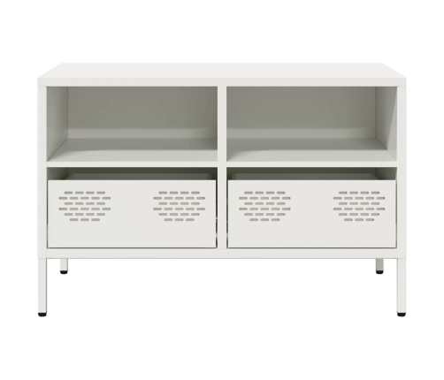 Mueble para TV acero laminado en frío blanco 68x39x43,5 cm