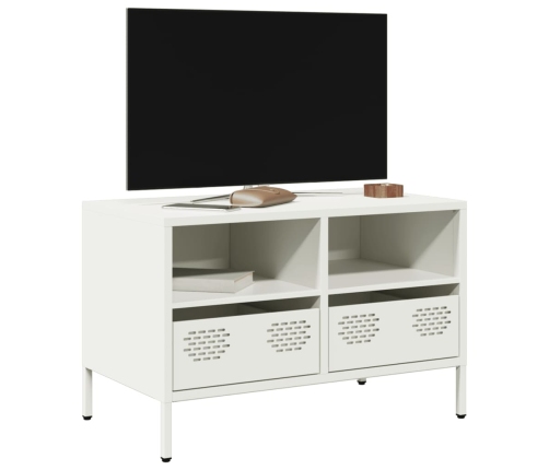 Mueble para TV acero laminado en frío blanco 68x39x43,5 cm