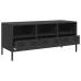 Mueble para TV acero laminado en frío negro 101,5x39x43,5 cm