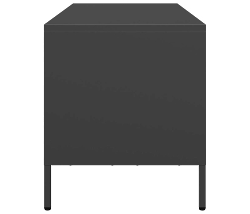 Mueble para TV acero laminado en frío negro 101,5x39x43,5 cm