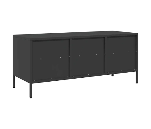 Mueble para TV acero laminado en frío negro 101,5x39x43,5 cm