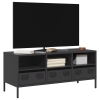 Mueble para TV acero laminado en frío negro 101,5x39x43,5 cm