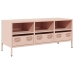 Mueble para TV acero laminado en frío rosa 101,5x39x43,5 cm