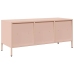 Mueble para TV acero laminado en frío rosa 101,5x39x43,5 cm