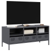 Mueble de TV acero laminado en frío antracita 101,5x39x43,5 cm