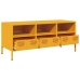 Mueble para TV acero laminado en frío amarillo 101,5x39x43,5 cm