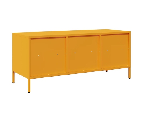 Mueble para TV acero laminado en frío amarillo 101,5x39x43,5 cm