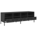 Mueble para TV acero laminado en frío negro 135x39x43,5 cm