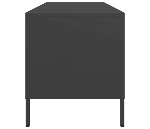 Mueble para TV acero laminado en frío negro 135x39x43,5 cm