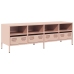 Mueble para TV acero laminado en frío rosa 135x39x43,5 cm