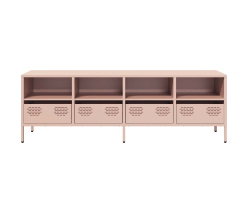 Mueble para TV acero laminado en frío rosa 135x39x43,5 cm