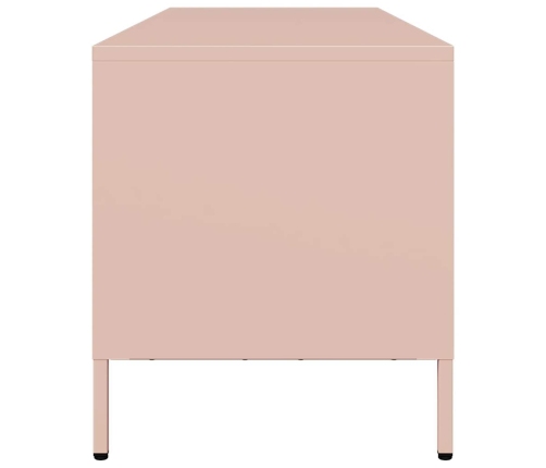 Mueble para TV acero laminado en frío rosa 135x39x43,5 cm