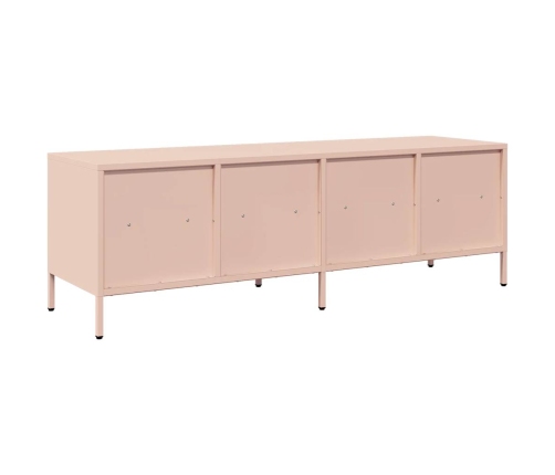 Mueble para TV acero laminado en frío rosa 135x39x43,5 cm