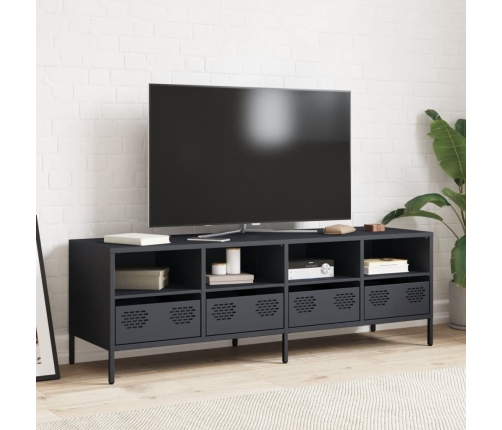 Mueble de TV acero laminado en frío antracita 135x39x43,5 cm