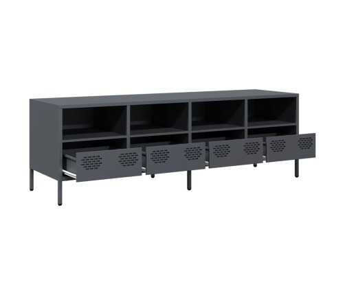 Mueble de TV acero laminado en frío antracita 135x39x43,5 cm