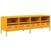 Mueble para TV acero laminado en frío amarillo 135x39x43,5 cm