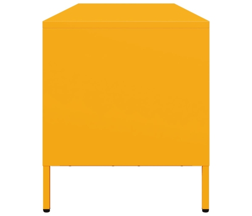 Mueble para TV acero laminado en frío amarillo 135x39x43,5 cm