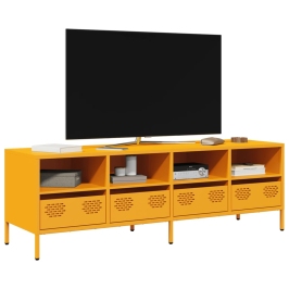 Mueble para TV acero laminado en frío amarillo 135x39x43,5 cm