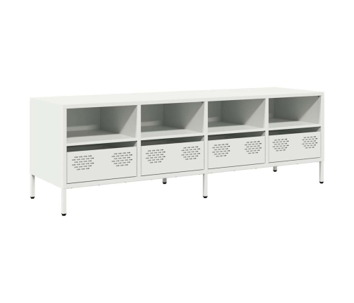 Mueble para TV acero laminado en frío blanco 135x39x43,5 cm