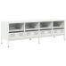 Mueble para TV acero laminado en frío blanco 135x39x43,5 cm