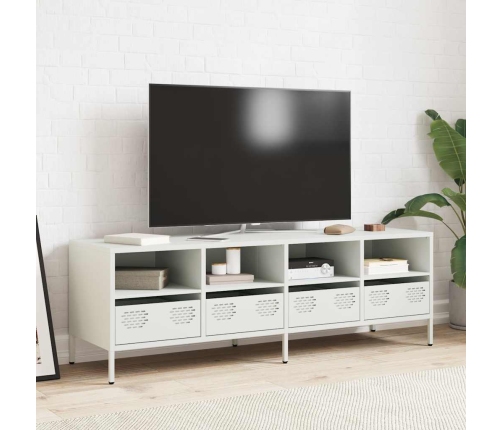 Mueble para TV acero laminado en frío blanco 135x39x43,5 cm