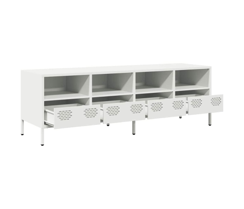 Mueble para TV acero laminado en frío blanco 135x39x43,5 cm