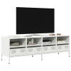 Mueble para TV acero laminado en frío blanco 135x39x43,5 cm