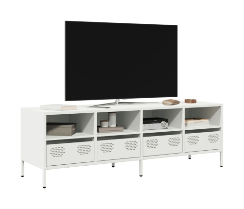 Mueble para TV acero laminado en frío blanco 135x39x43,5 cm