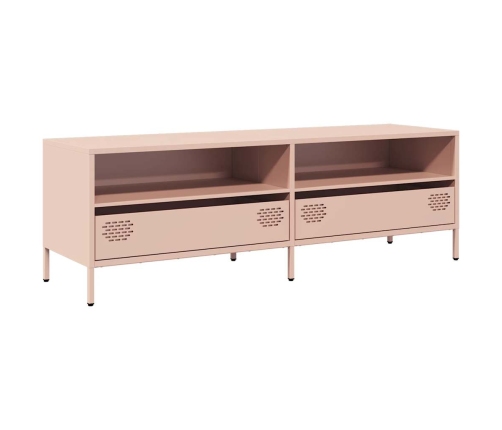 Mueble para TV acero laminado en frío rosa 135x39x43,5 cm