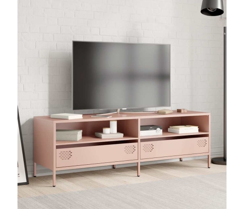 Mueble para TV acero laminado en frío rosa 135x39x43,5 cm