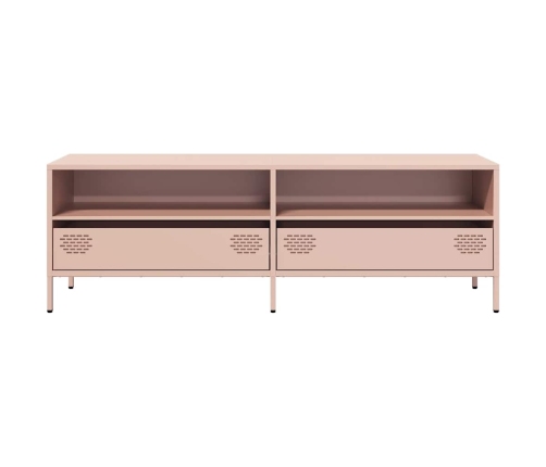 Mueble para TV acero laminado en frío rosa 135x39x43,5 cm