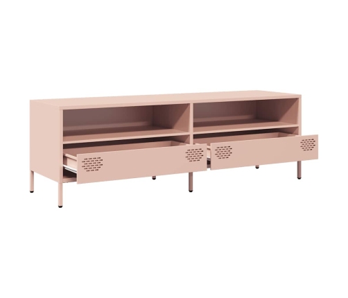 Mueble para TV acero laminado en frío rosa 135x39x43,5 cm