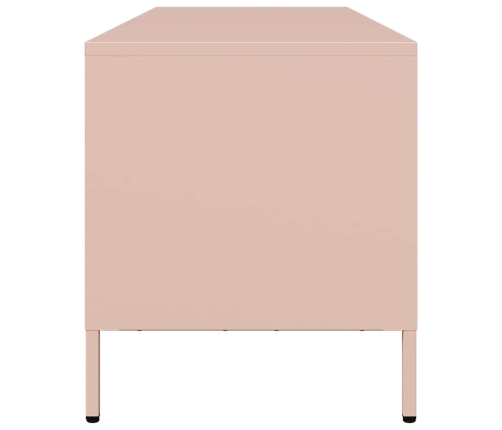 Mueble para TV acero laminado en frío rosa 135x39x43,5 cm