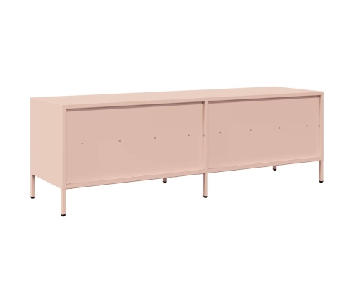 Mueble para TV acero laminado en frío rosa 135x39x43,5 cm