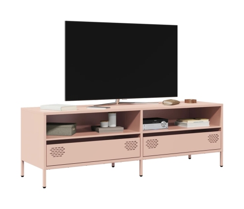 Mueble para TV acero laminado en frío rosa 135x39x43,5 cm