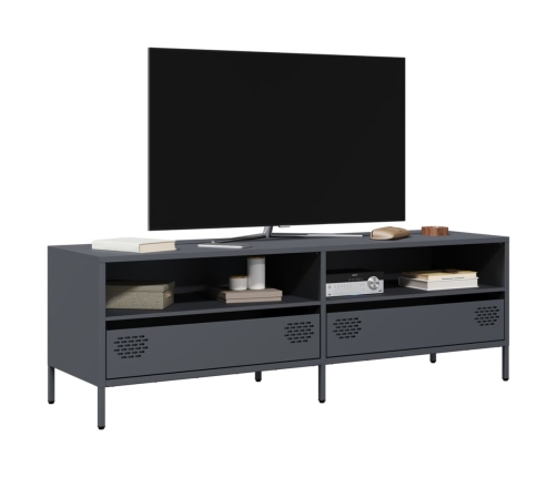 Mueble de TV acero laminado en frío antracita 135x39x43,5 cm